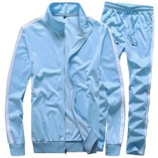 Men's Activewear Full Zip Warm Running Tracksuit Sports Set Casual Sweat Suit...
