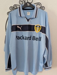 PUMA Leeds United Away Shirt Adults L Long Sleeve Blue Shirt Only