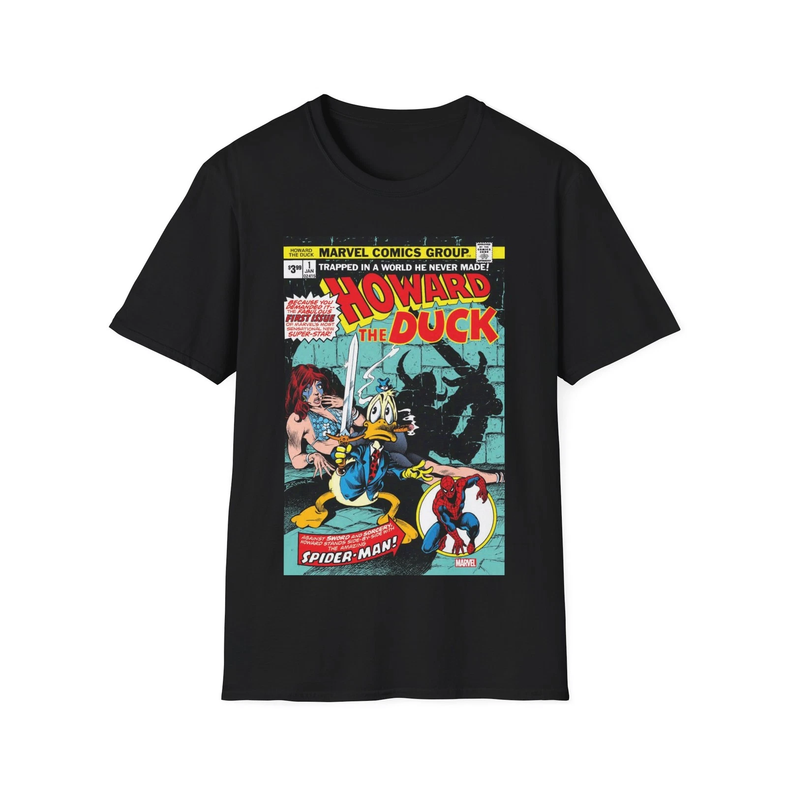 Howard The Duck Comic T-Shirt - First Appearance Fan Gift