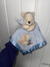 Disney Store blue winnie pooh comforter blankie tigger Roo soft toy plush
