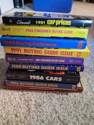 Vintage 1980s 1991 Car Buying Guides Lot   Consumer Guide & Edmunds Auto Price B