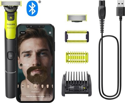 Philips OneBlade 360 Connected Face + Body, Hybrid Elektrischer Barttrimmer,... 