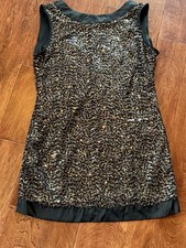 Sequin Party Dress Sz Large Open Back Elegant