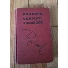 Vintage Rumford Complete Cookbook Red HC w/ Handwritten Recipes vintage retro