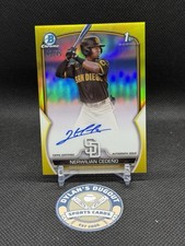 2023 Bowman Chrome Prospect Auto Nerwilian Cedeno #CPA-NC Yellow Refractor /75