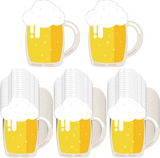 50 Pcs Beers Decorations Bulletin Board Cutouts DIY Beer Mug Card Decorations Ta