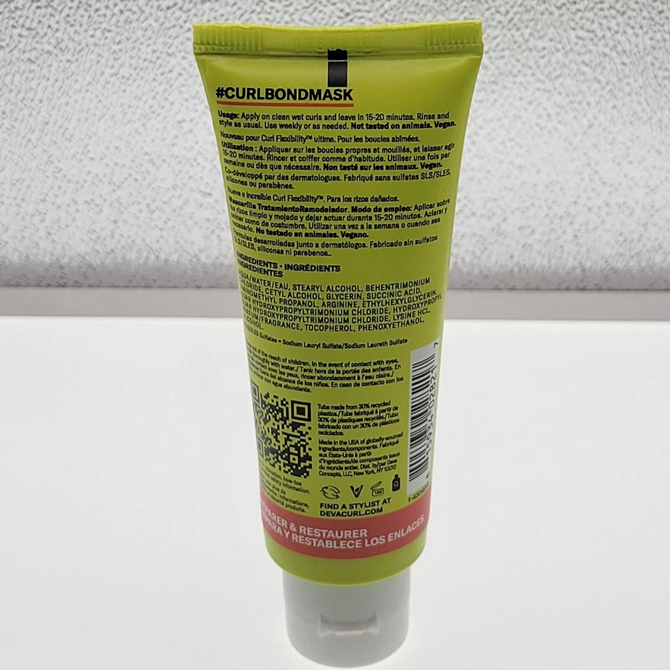 DEVACURL Curlbound Re-coiling Treatment Repair Mask 1.5 oz/44mL TRAVEL/Mini Size - Image 4 of 4