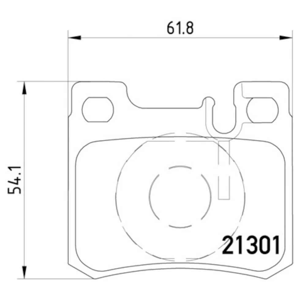 Conjunto de pastilhas de freio a disco Hella Pagid 355007671 para 90-97 Mercedes-Benz 300E C280 - Imagem 2 de 4