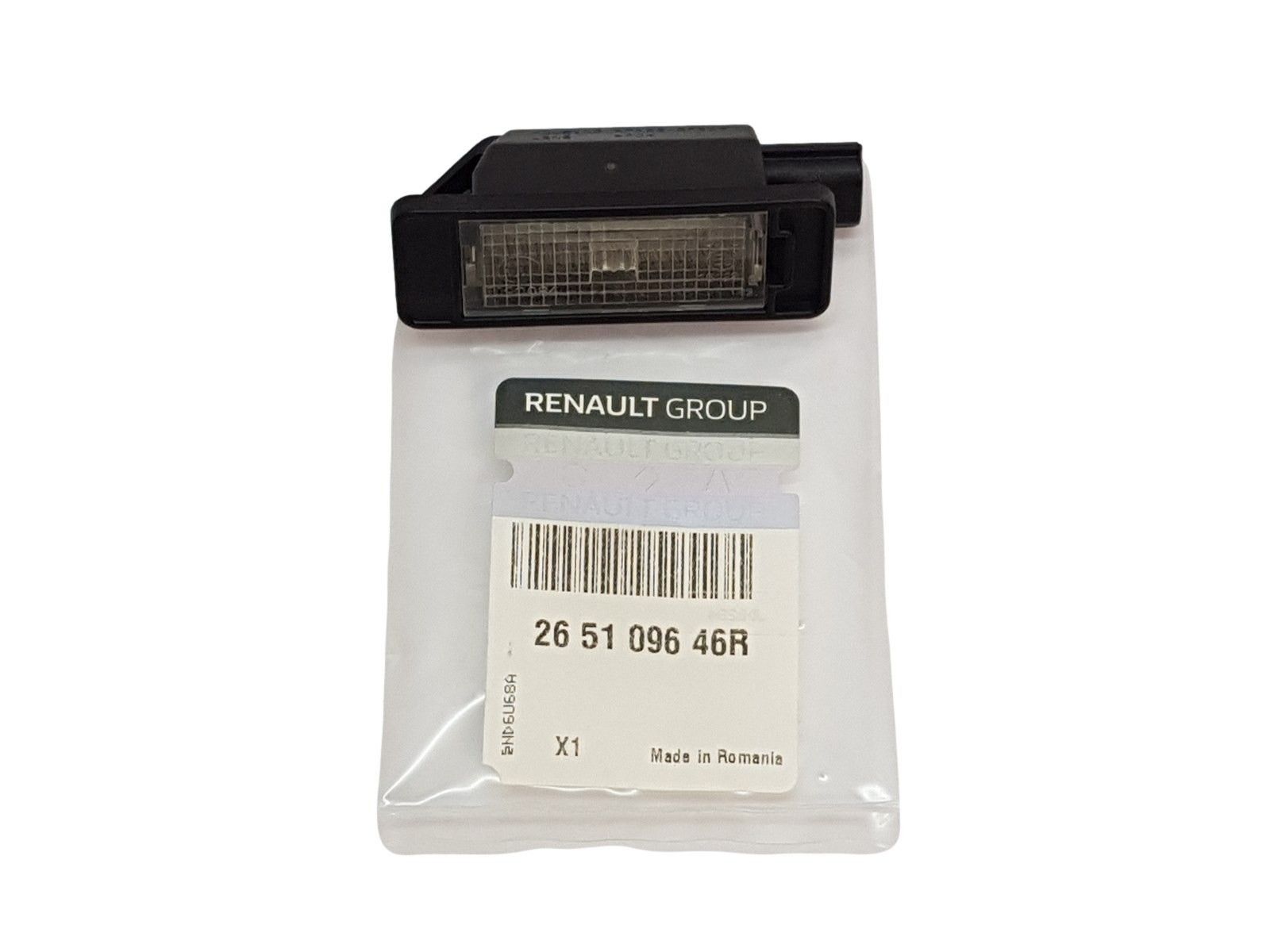 Éclairage de plaque étanche 265109646R en polycarbonate transparent pour Renault Dacia