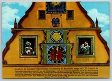 Postcard Meistertrunk Clock Close View Rothenburg ob der Tauber Germany 6 x 4 in