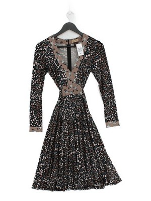 issa london Midikleid Wickeloptik UK10 in Schwarz