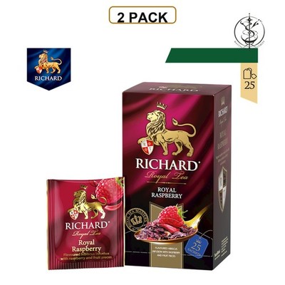 2 PACK - RICHARD ROYAL RASPBERRY Flavoured Hibiscus infusion Tea 25 t Bags