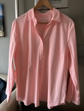 Bluse Hemdbluse für Damen von Brax Gr. 44 weiß-neonorange-gestreift mit Stretch