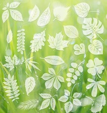 26 Pcs Anti-Collision Window Clings Leaf Shape Stickers Prevent Bird Strikes