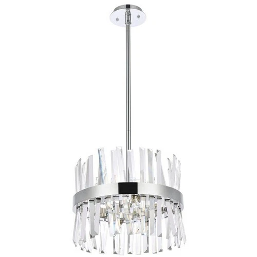 Elegant Lighting 6200D16C Serephina 8 Light 16 inch Chrome Pendant Ceiling Light - Picture 7 of 8