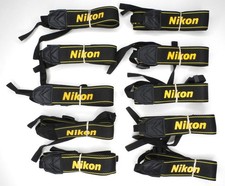 Lot Of 10x Nikon AN-DC3 Black / Yellow Camera Neck Straps For SLR / DSLR