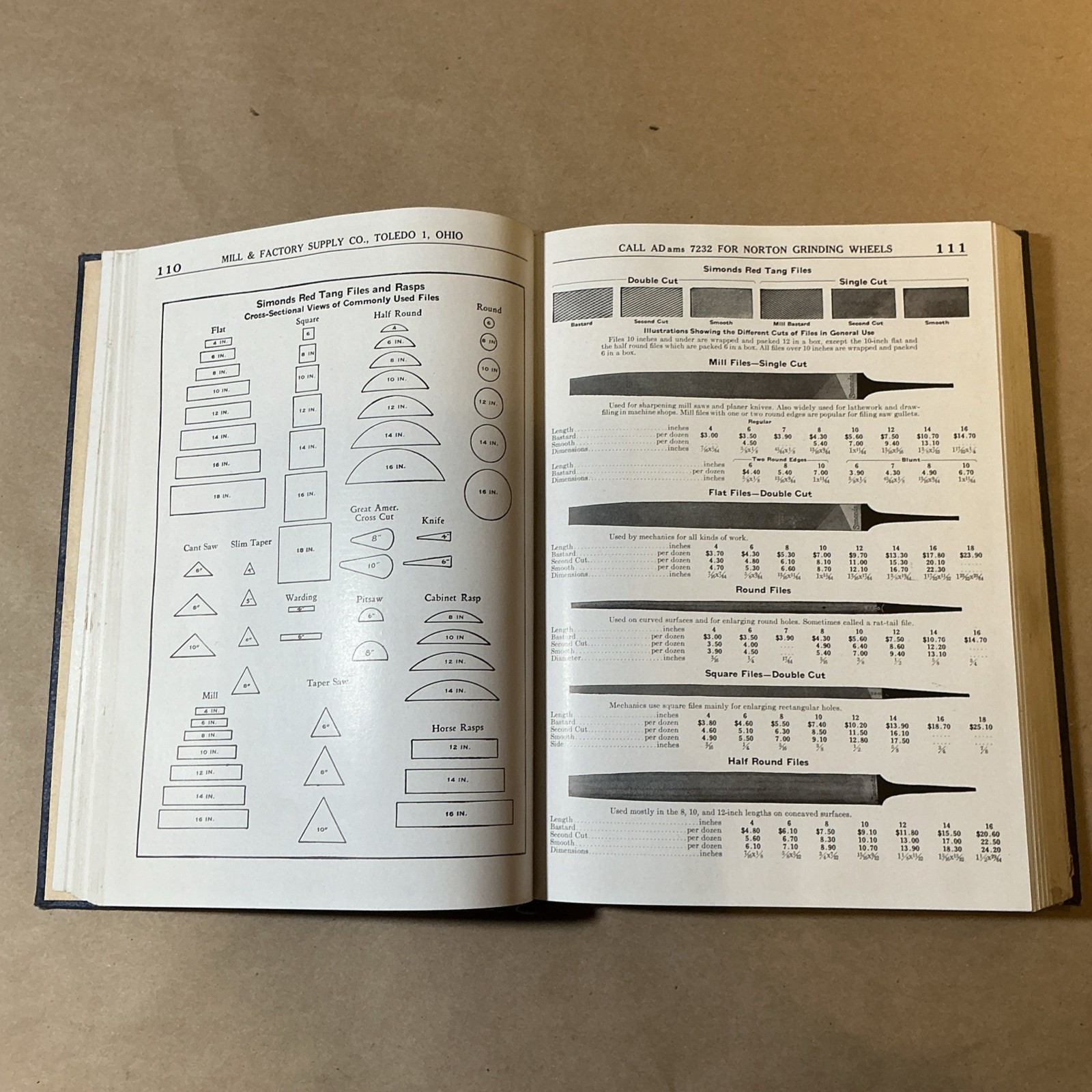 1946 Mill & Factory Supply Co. Industrial Supply Catalog Toledo Ohio INV-AA46