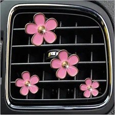 8PCS Daisy Flower Car Air Vent Clips, Cute Sweet Girly Air Freshen Color: Pink