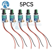 5pcs DC12V PWM Fan Governor Speed Control W/ Knob 4Wire Switch Fan Regulation