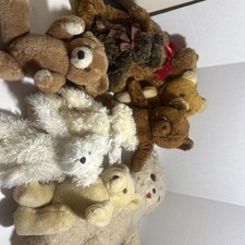 Lot Of 9 Vintage Plush Teddy Bears