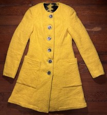SAVE THE QUEEN Winter Wool Yellow Coat Jacket...