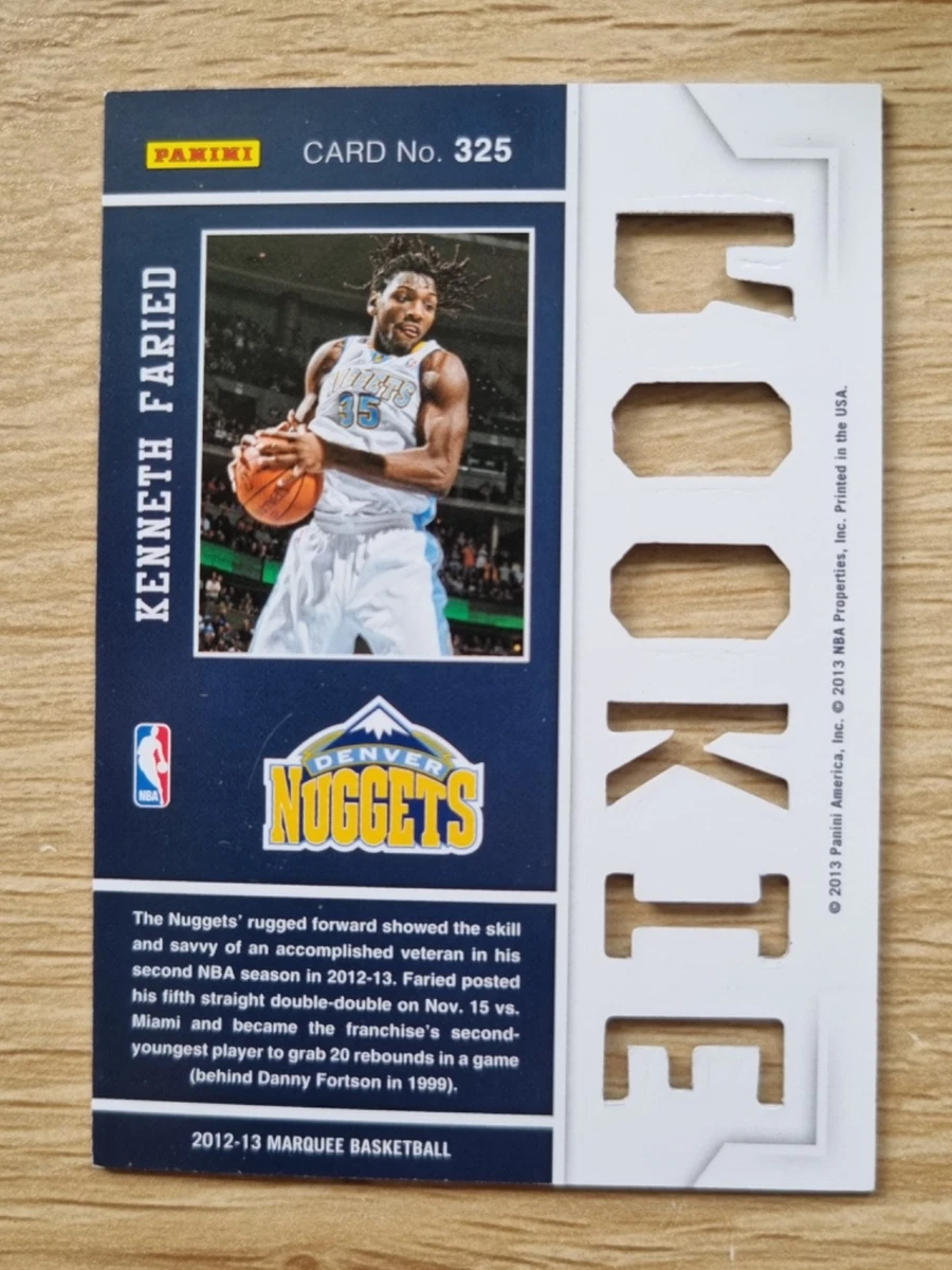 2012-13 Marquee Laser Cut Group III Rookies #325 Kenneth Faried - Nuggets RC