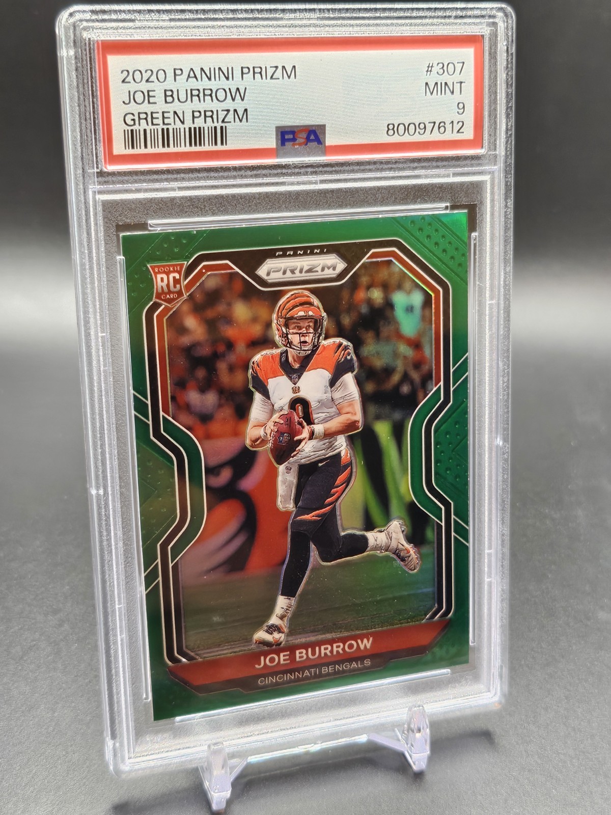 2020 Panini Prizm - Rookie Joe Burrow #307 Green Prizm (RC)