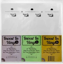 Vinyl Record Inner Sleeves - 50 Pack Rice Paper Anti-Static LP Master Sleeves