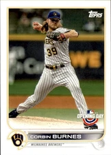 2022 Topps Opening Day #212 Corbin Burnes Milwaukee Brewers
