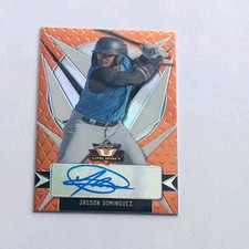 2021 Leaf Valiant Base Autographs Orange /99 #BA-JD1, Jasson Dominguez