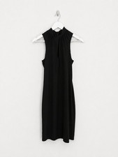 00's Versace Jeans Couture Black Dress with Keyhole Neckline