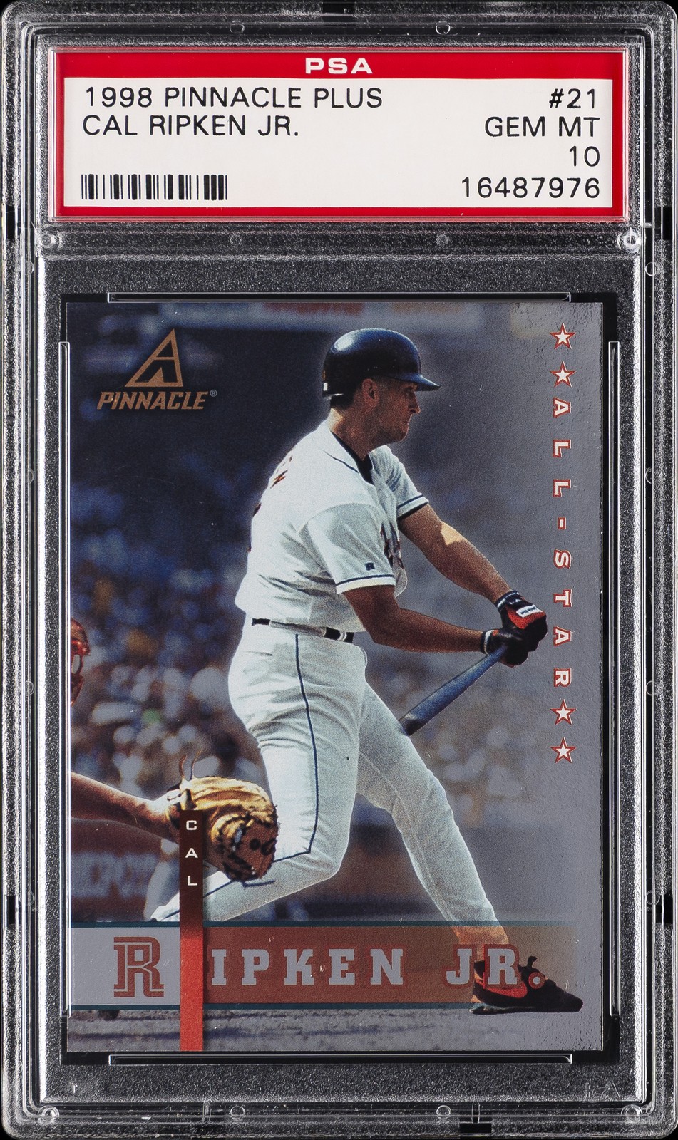 1998 PINNACLE PLUS #21 CAL RIPKEN JR. PSA 10