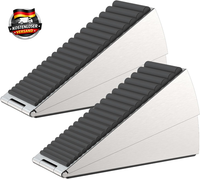 Flora Guard 2 Pc TüRstopper Boden, Schwerer TüRkeil Aus Edelstahl & Gummi, HöHen