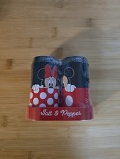 NEW Disney Mickey And Minnie Mouse Tin Box Company Salt And Pepper Shakers