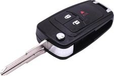 HQRP Remote Flip Folding Key Fob Shell Case Keyless Entry w/ 3 Buttons...