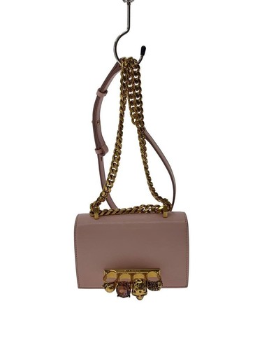 Alexander McQueen Shoulder Bag Mini Jewelled Satchel Leather PNK Used