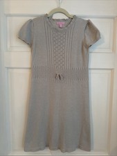 Lilly Pulitzer Girls Silver Knit Dress Size 14