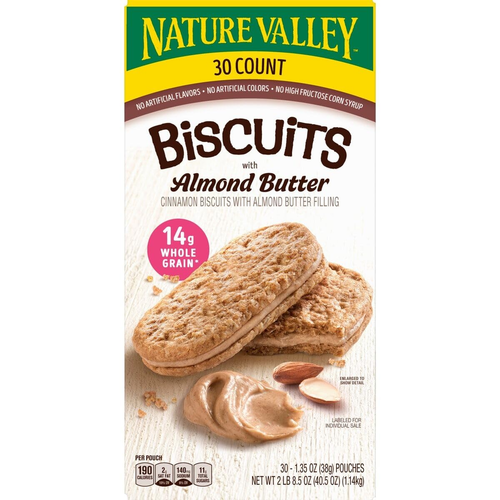 Nature Valley Biscuits with Almond Butter, 30 CT, Cinnamon Biscuits W/Almond But - Picture 6 of 12