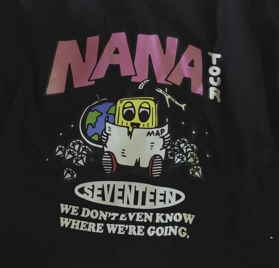 SEVENTEEN NANA TOUR Official Concert Goods Zip-Up Hoodie Black