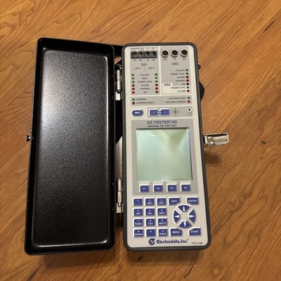 FOR PARTS OR FIX ELECTRODATA EZ TESTER TTS 3-HD  TEST SET  WITH CORDS,CASE 