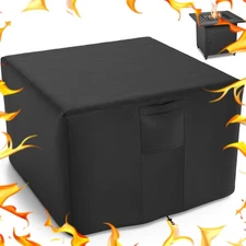 Square Fire Pit Cover – 32"x32"x24" 600D Windproof Heavy Duty Fits 28"-32" Cover
