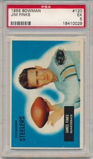 1955 Bowman Football Jim Finks (HOF) (#120) PSA5 PSA