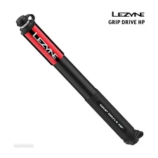 Lezyne GRIP DRIVE HP High Pressure Bicycle Hand Pump : MEDIUM RED