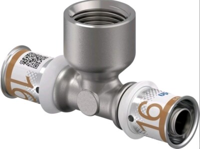 Uponor S-Press T-Stück 16 x 1/2'' x 16 mm Innengewinde DR Pressfitting   Original