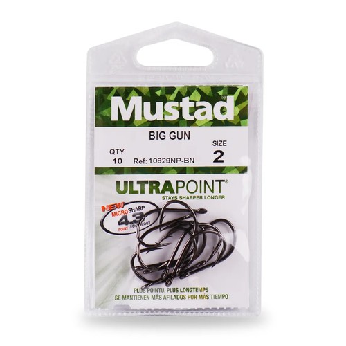 7 Pack Mustad Ultra Point C10829NPBN-60 Big Gun Catfish Hooks - Size 6/0