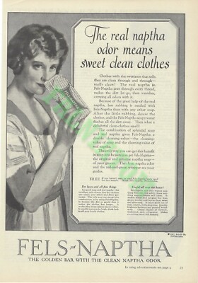 1922 Print Ad - Fels-Naptha Soap - American Steel Wool