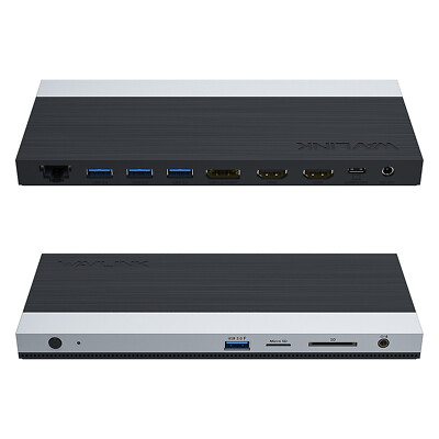 WAVLINK USB C Triple Display Docking Station(13-in-1) 100W Charging Max 4K@60Hz