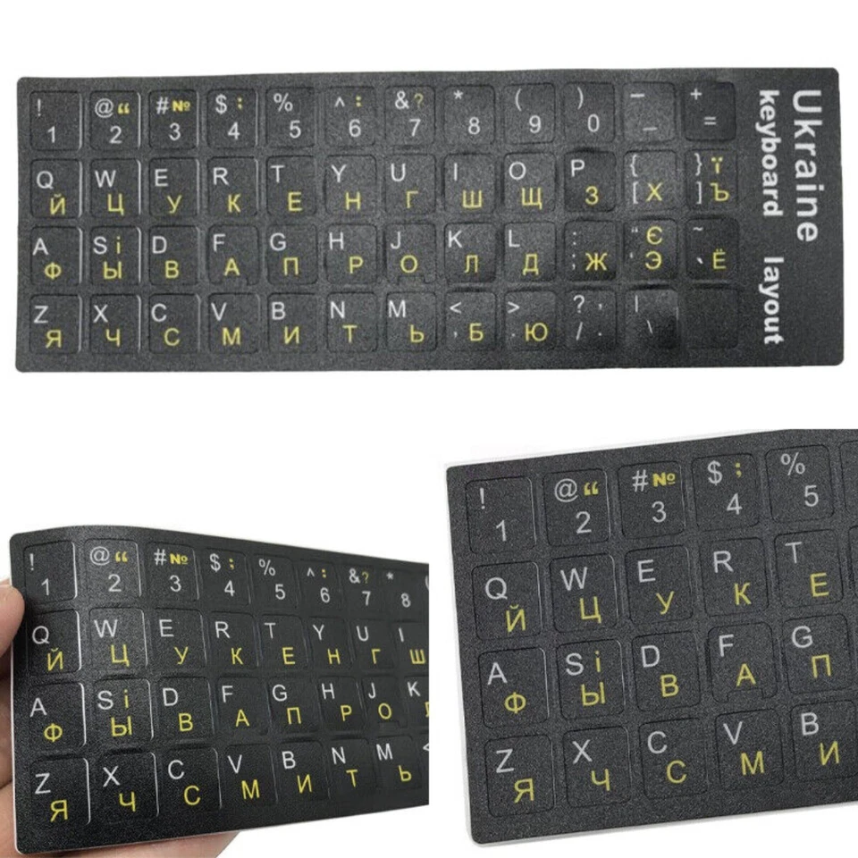 Ukrainische Tastatur Aufkleber, langlebige Alphabet Schwarz, für Tastatur