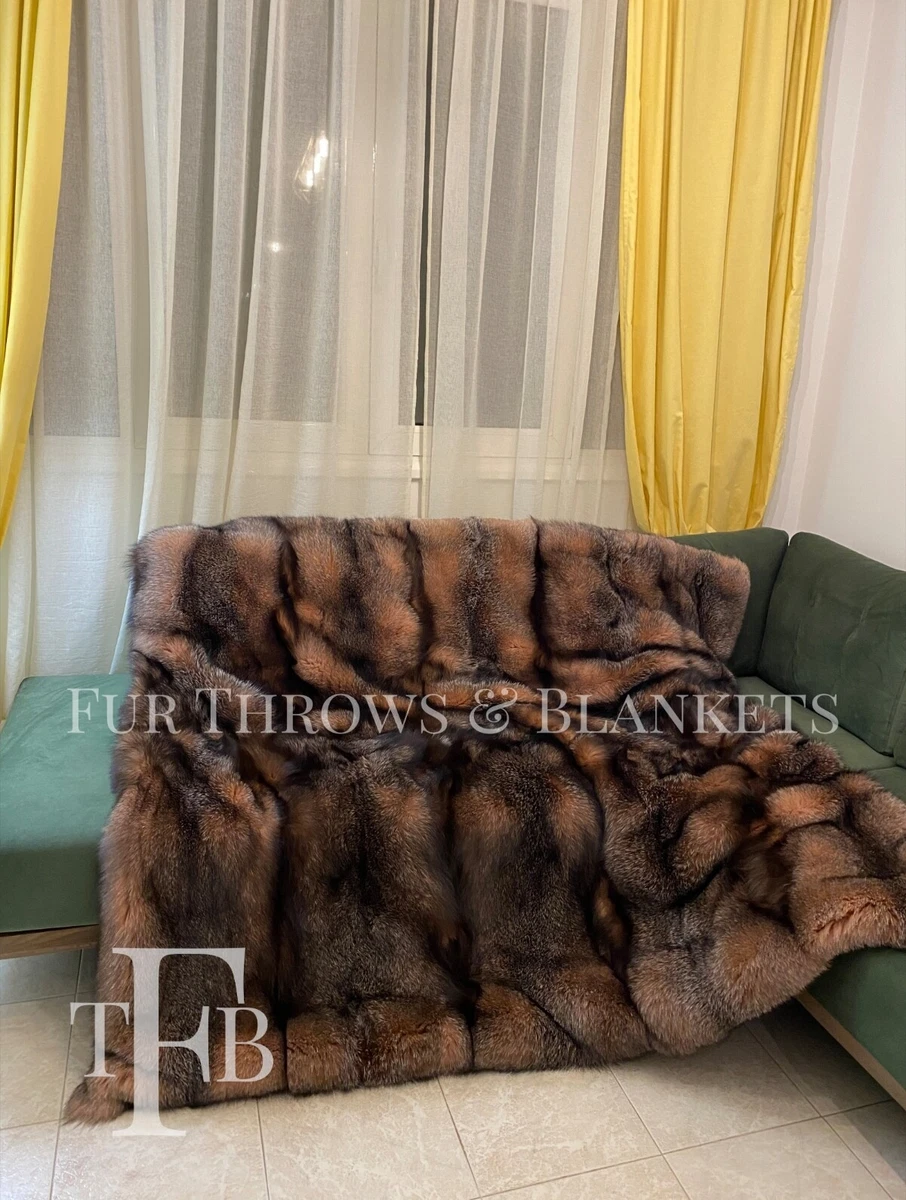 Fox fur blankets discount