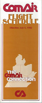 Comair system timetable 7/5/82 [6011] Buy 4+ save 25%